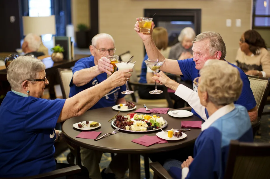 Seniors Enjoying Cocktails