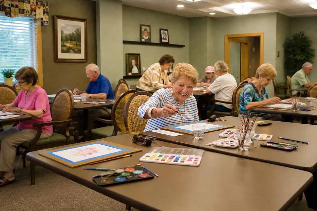 Seniors Participating in Art Class
