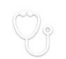 white stethoscope icon
